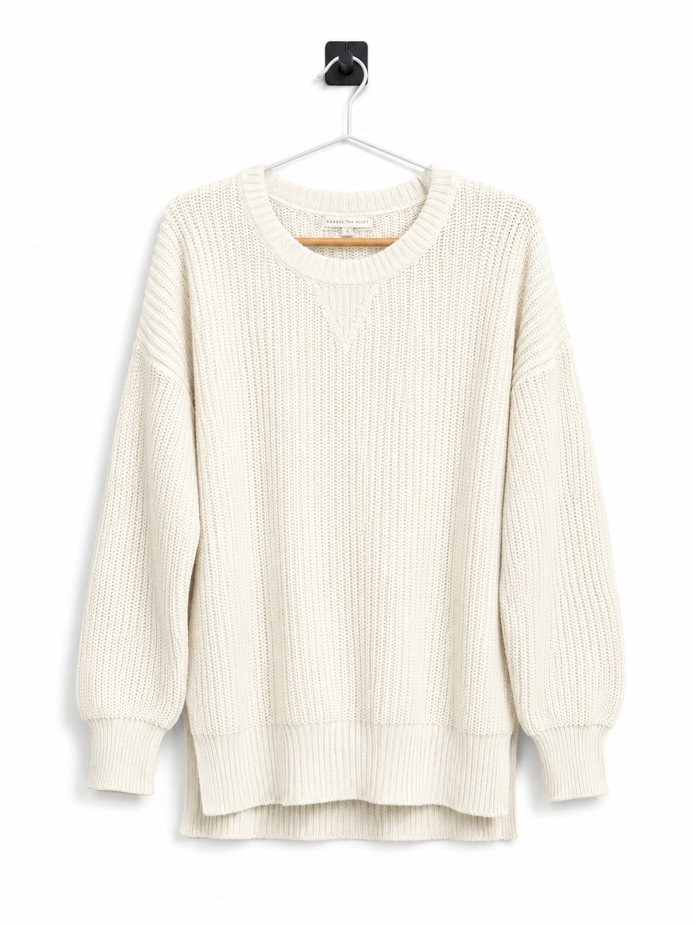 Aeropostale Cream Oversized Crewneck Knit Sweater